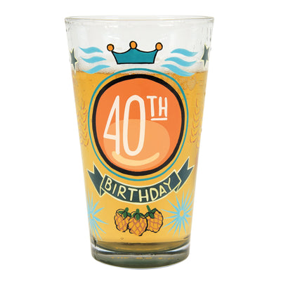 40th Birthday Beer Glass by Lolita