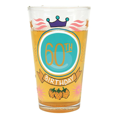 60th Birthday Beer Glass by Lolita