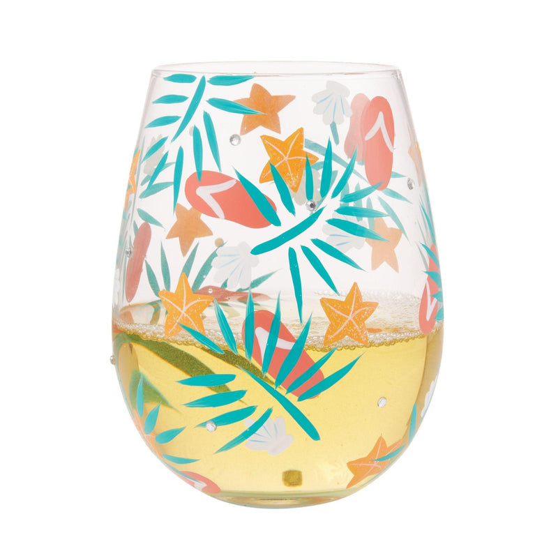 Beachful Bliss Stemless Wine Glass by Lolita - Enesco Gift Shop