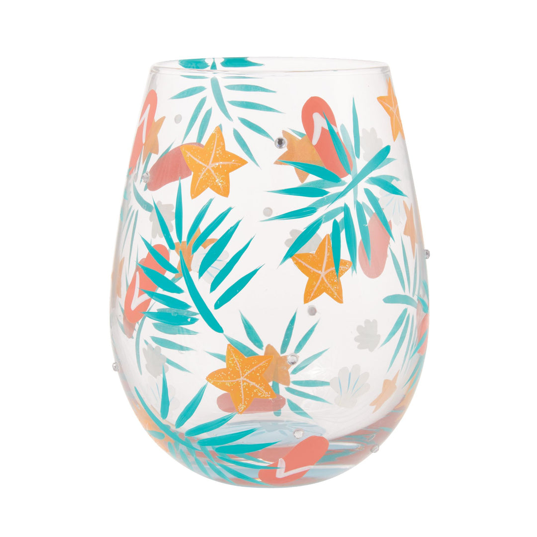 Beachful Bliss Stemless Wine Glass by Lolita