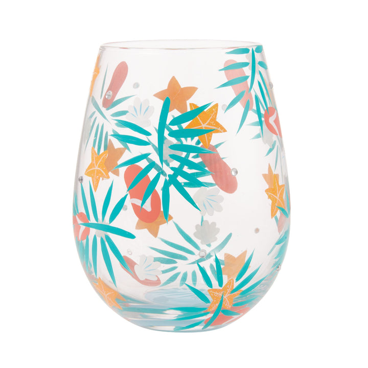 Beachful Bliss Stemless Wine Glass by Lolita