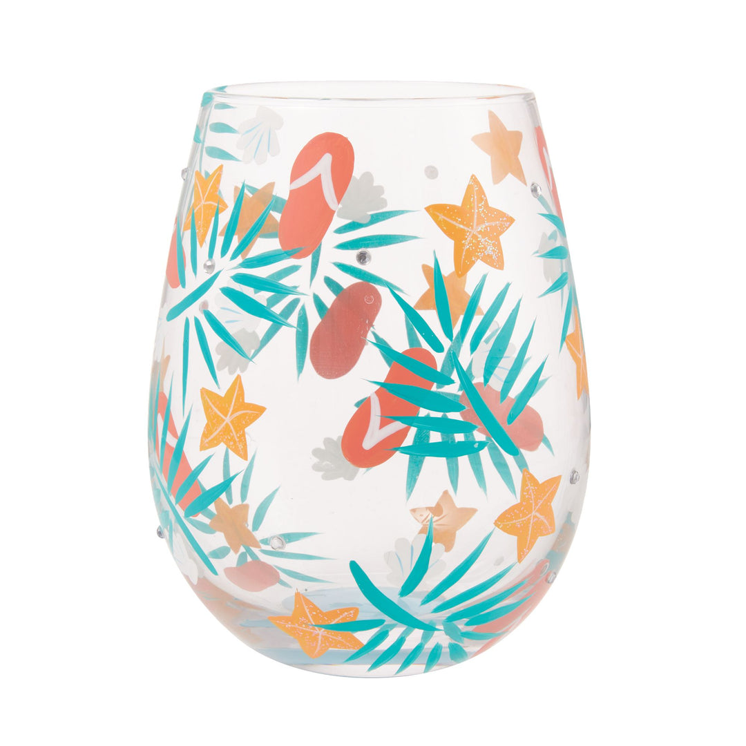 Beachful Bliss Stemless Wine Glass by Lolita