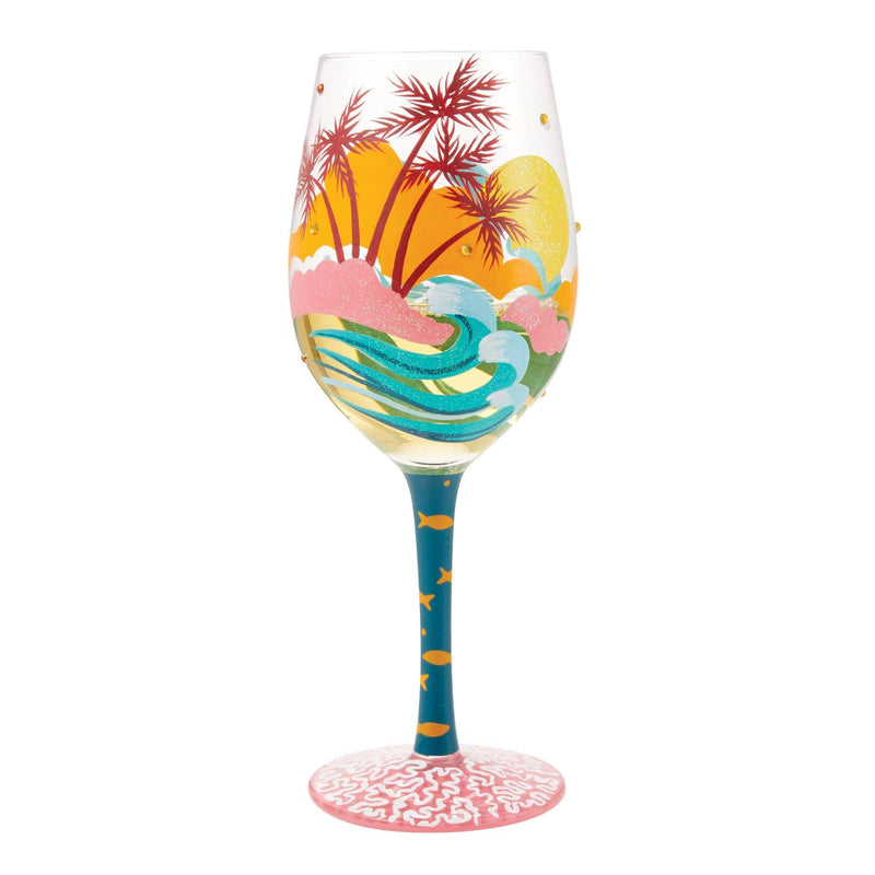 Tropical Getaway Wine Glass by Lolita - Enesco Gift Shop
