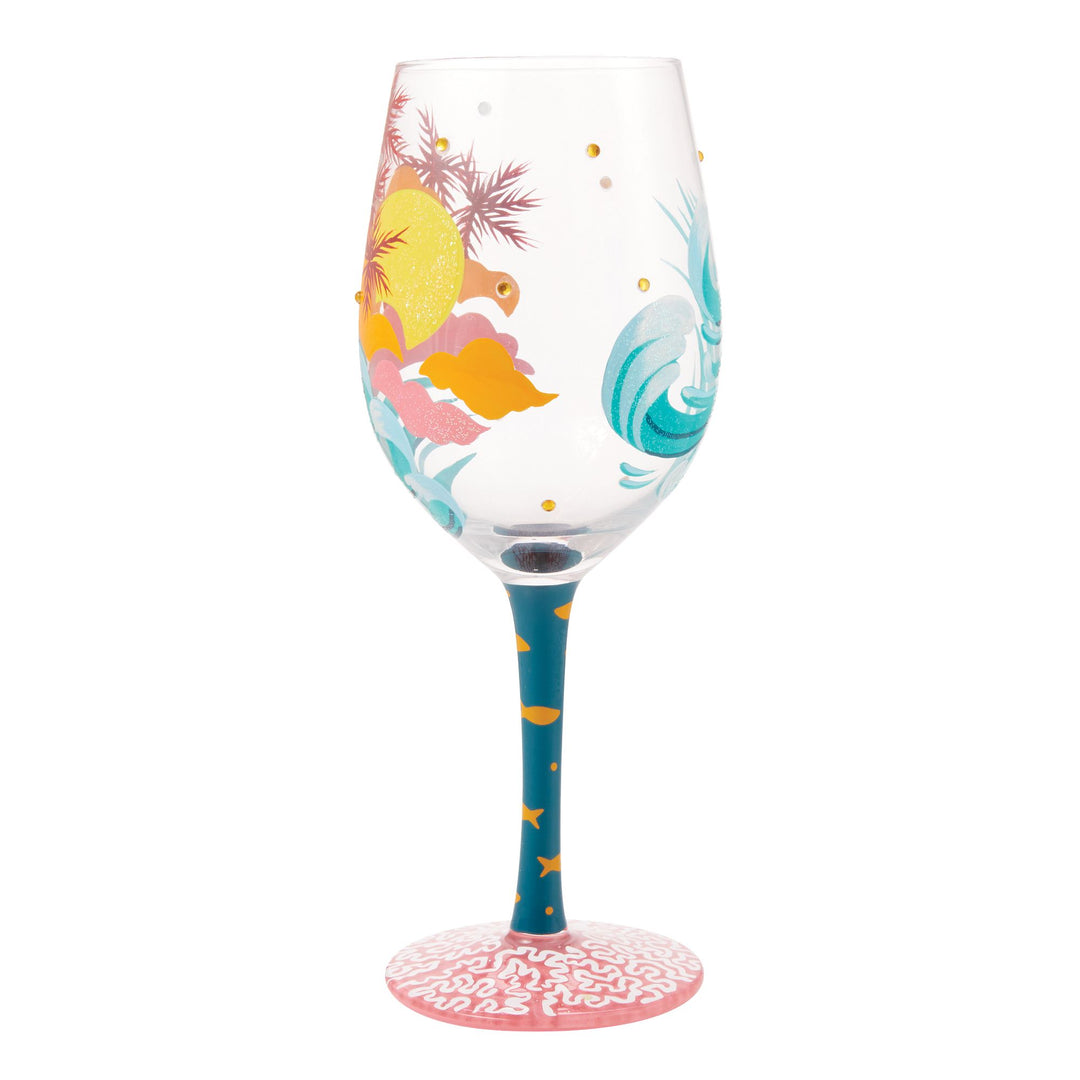 Tropical Getaway Wine Glass by Lolita