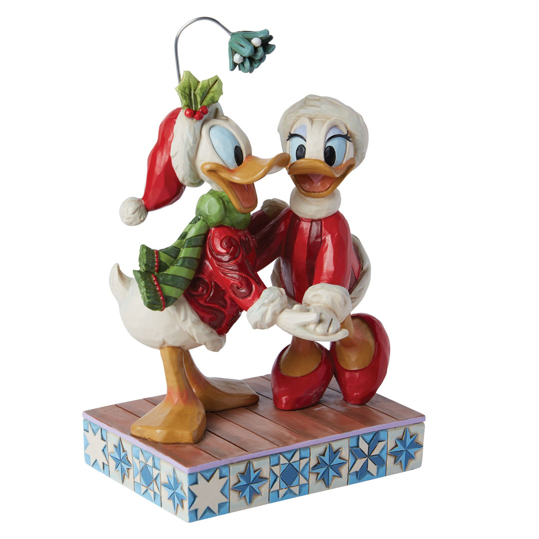 Merry Mistletoe (Donald Duck and Daisy Duck Mistletoe Christmas Figurine) - Disney Traditions by Jim Shore