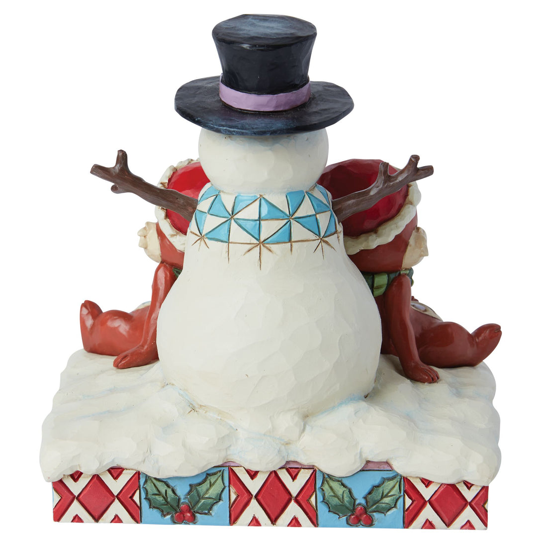 Snow Much Fun (Chip n Dale Snowman Figurine) - Disney Traditions by Jim Shore