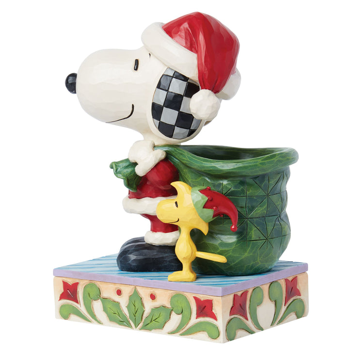 Snoopy's Little Helper (Snoopy Santa) - Peanuts by Jim Shore