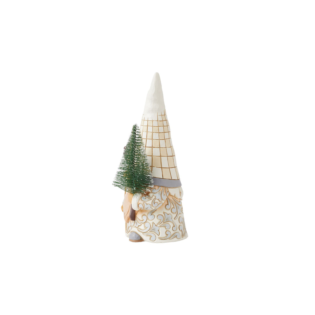 Perfect Pinecone (White Woodland Gnome with Sisal Tree Figurine) - Heartwood Creek by Jim Shore