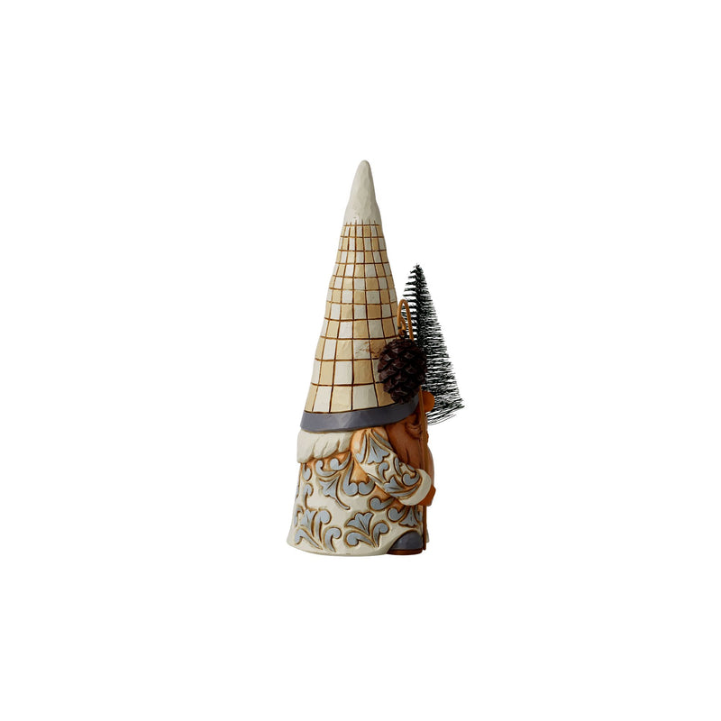 Perfect Pinecone (White Woodland Gnome with Sisal Tree Figurine) - Heartwood Creek by Jim Shore