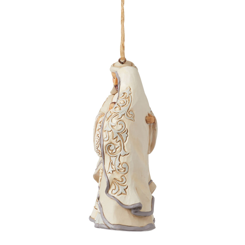 White Woodland Holy Family Hanging Ornament - Heartwood Creek by Jim Shore