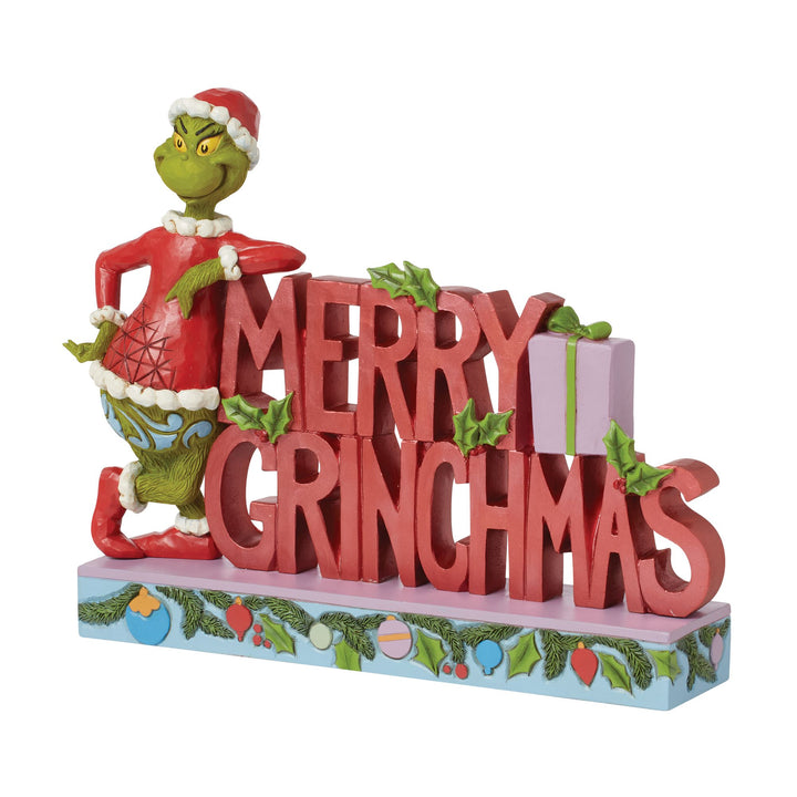 Merry Grinch-Mas Sign - The Grinch by Jim Shore