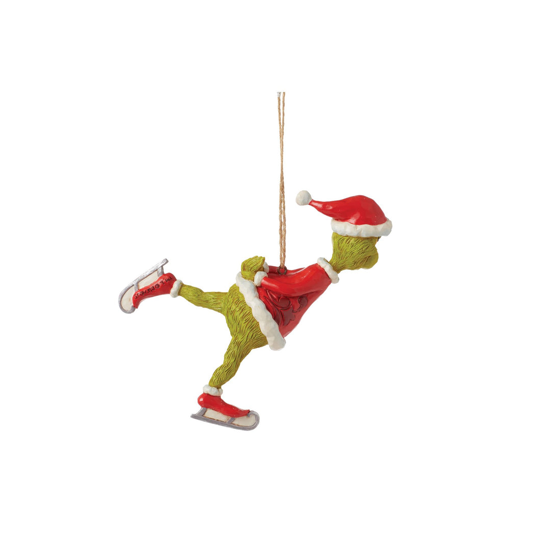 The Grinch Ice Skating Hanging Ornament - The Grinch by Jim Shore