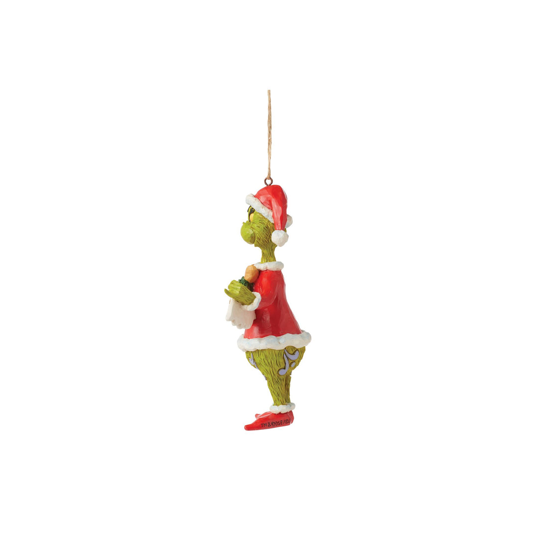 The Grinch with Christmas Banner Hanging Ornament - The Grinch by Jim Shore