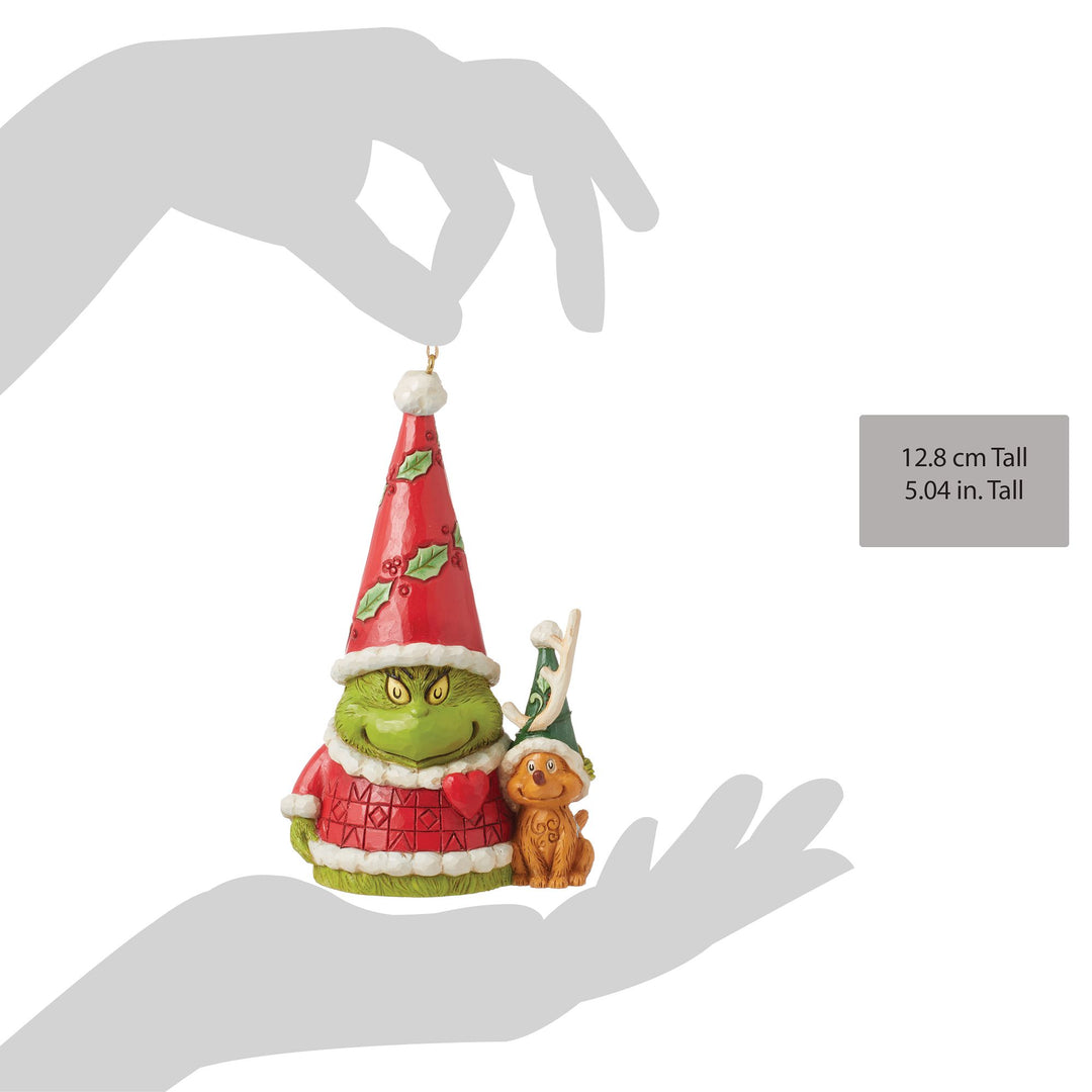 The Grinch Gnome with Max Hanging Ornament - The Grinch by Jim Shore