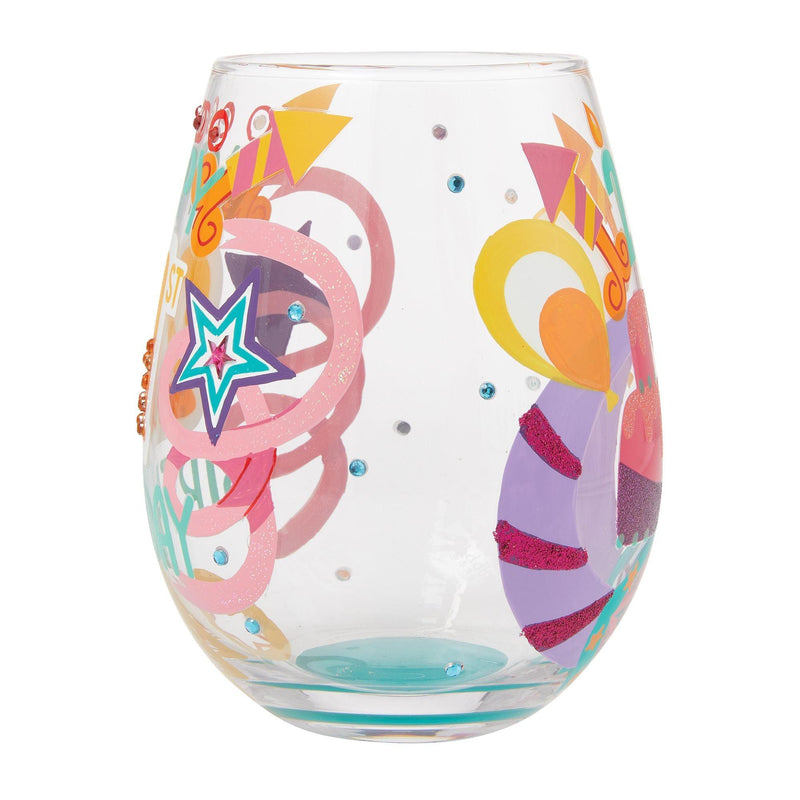 Happy 21st Birthday Stemless Wine Glass by Lolita - Enesco Gift Shop