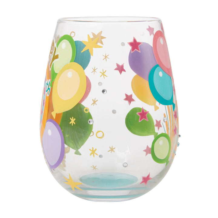 Happy 30th Birthday Stemless Wine Glass by Lolita