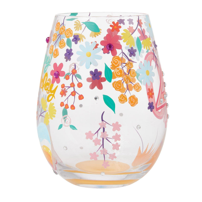 Happy 40th Birthday Stemless Wine Glass by Lolita - Enesco Gift Shop