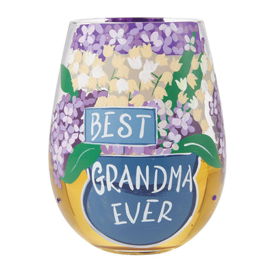 Best Grandma Ever Stemless Wine Glass by Lolita - Enesco Gift Shop