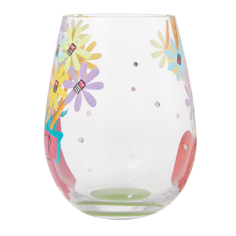 Best Teacher Ever Stemless Wine Glass by Lolita - Enesco Gift Shop