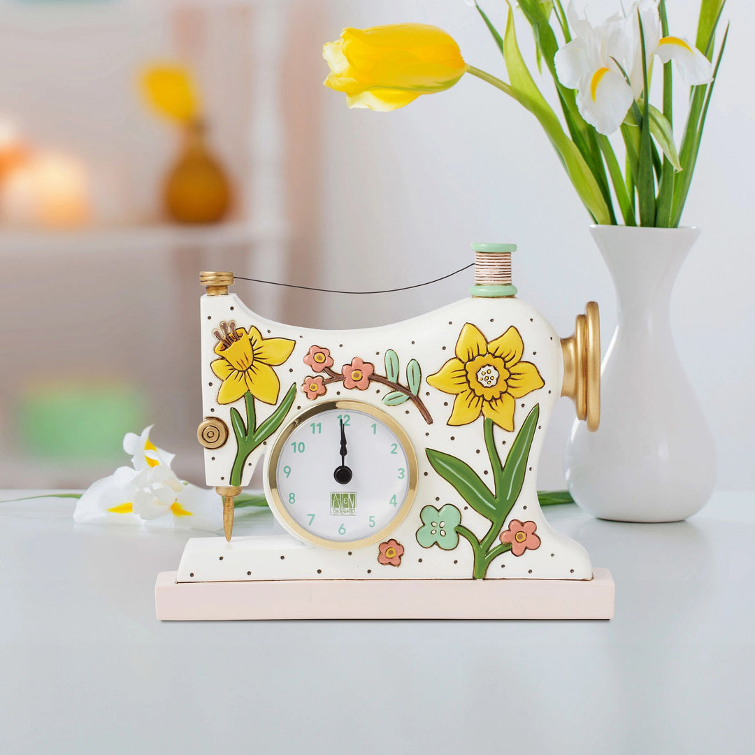 Sewing Machine Desk Clock by Allen Designs