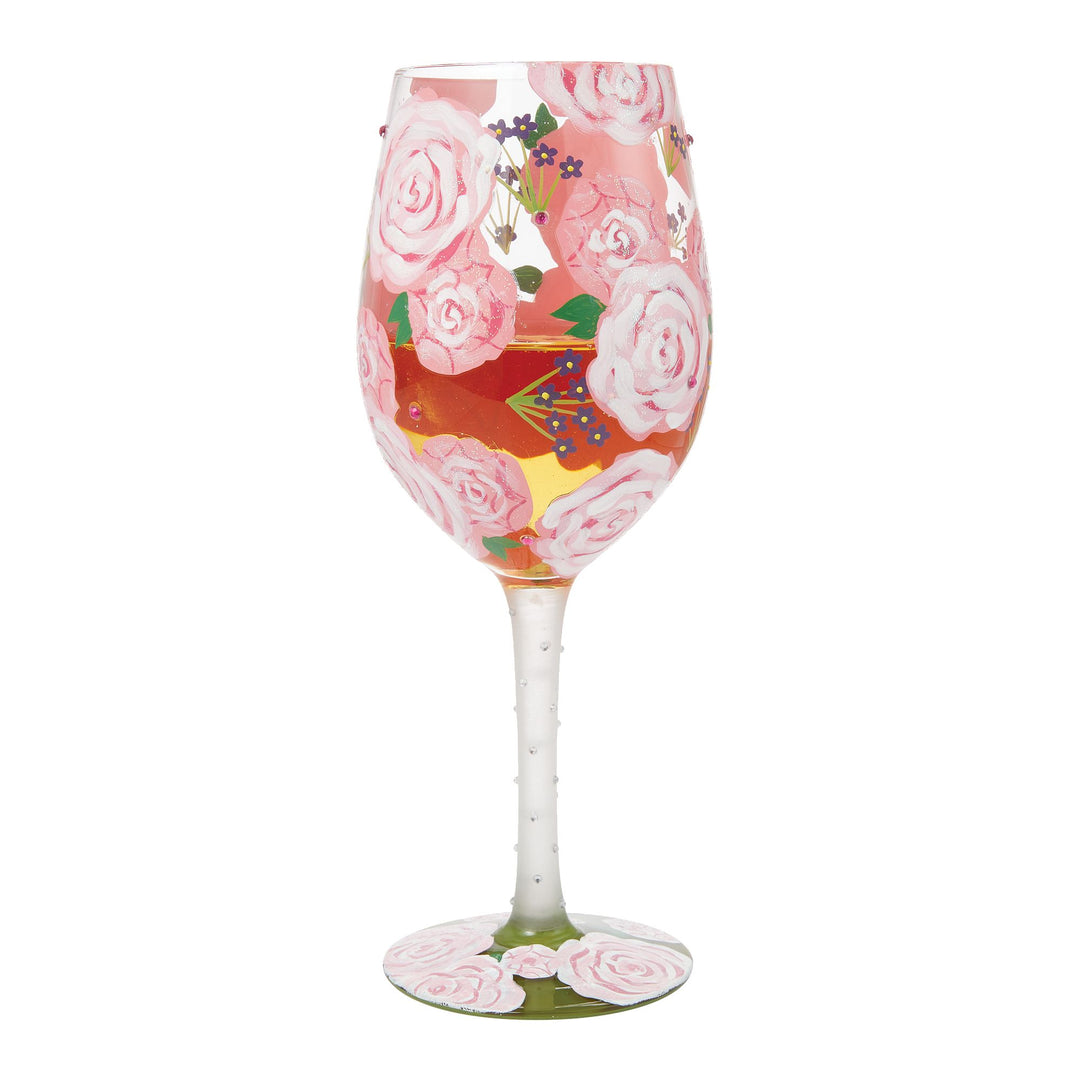 Pretty as a Peony Wine Glass by Lolita