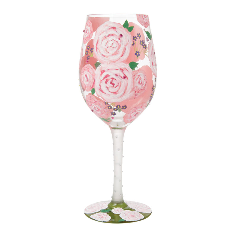 Pretty as a Peony Wine Glass by Lolita