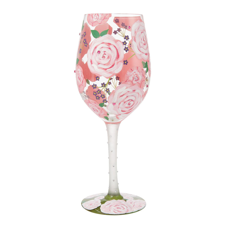 Pretty as a Peony Wine Glass by Lolita