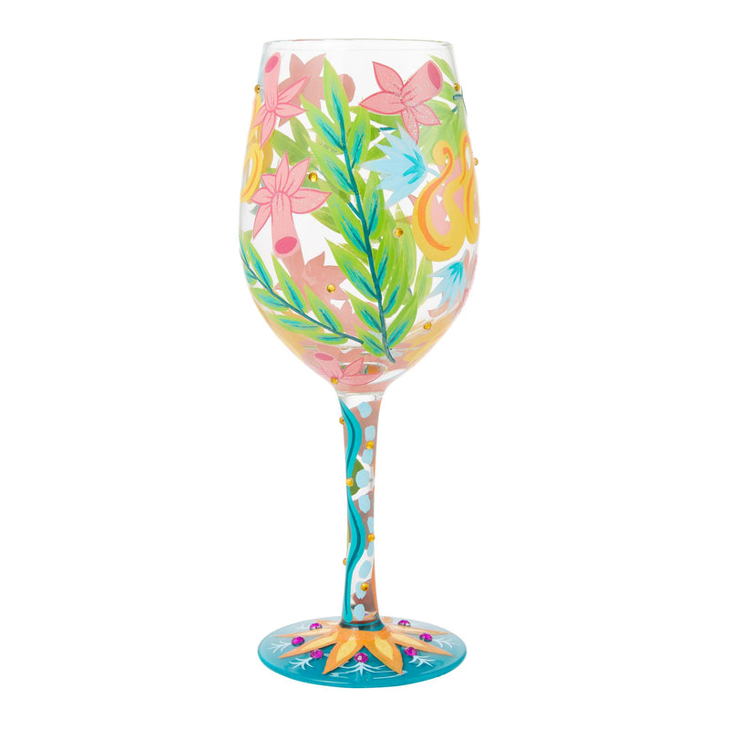 Fashion Florals Wine Glass  by Lolita
