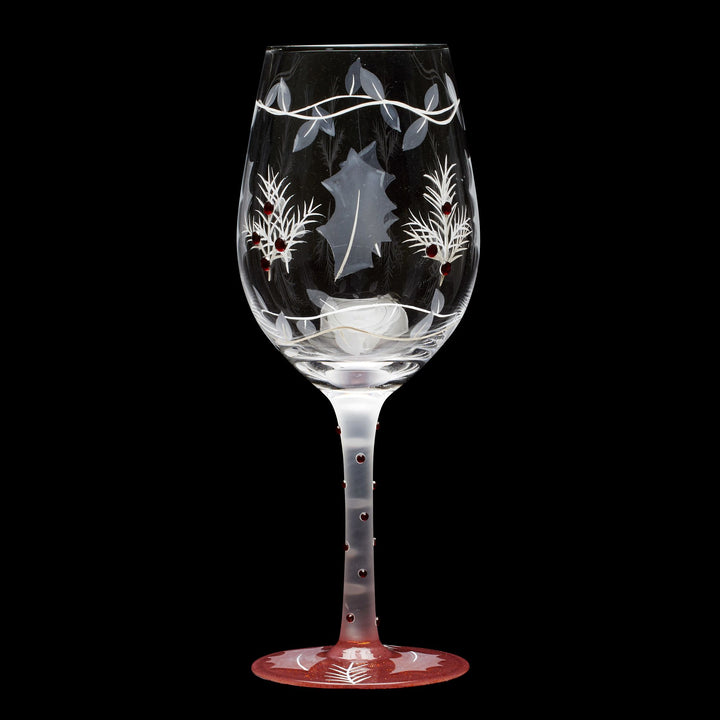 A Merry Berry Christmas Wine Glass by Lolita