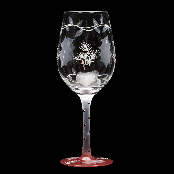 A Merry Berry Christmas Wine Glass by Lolita