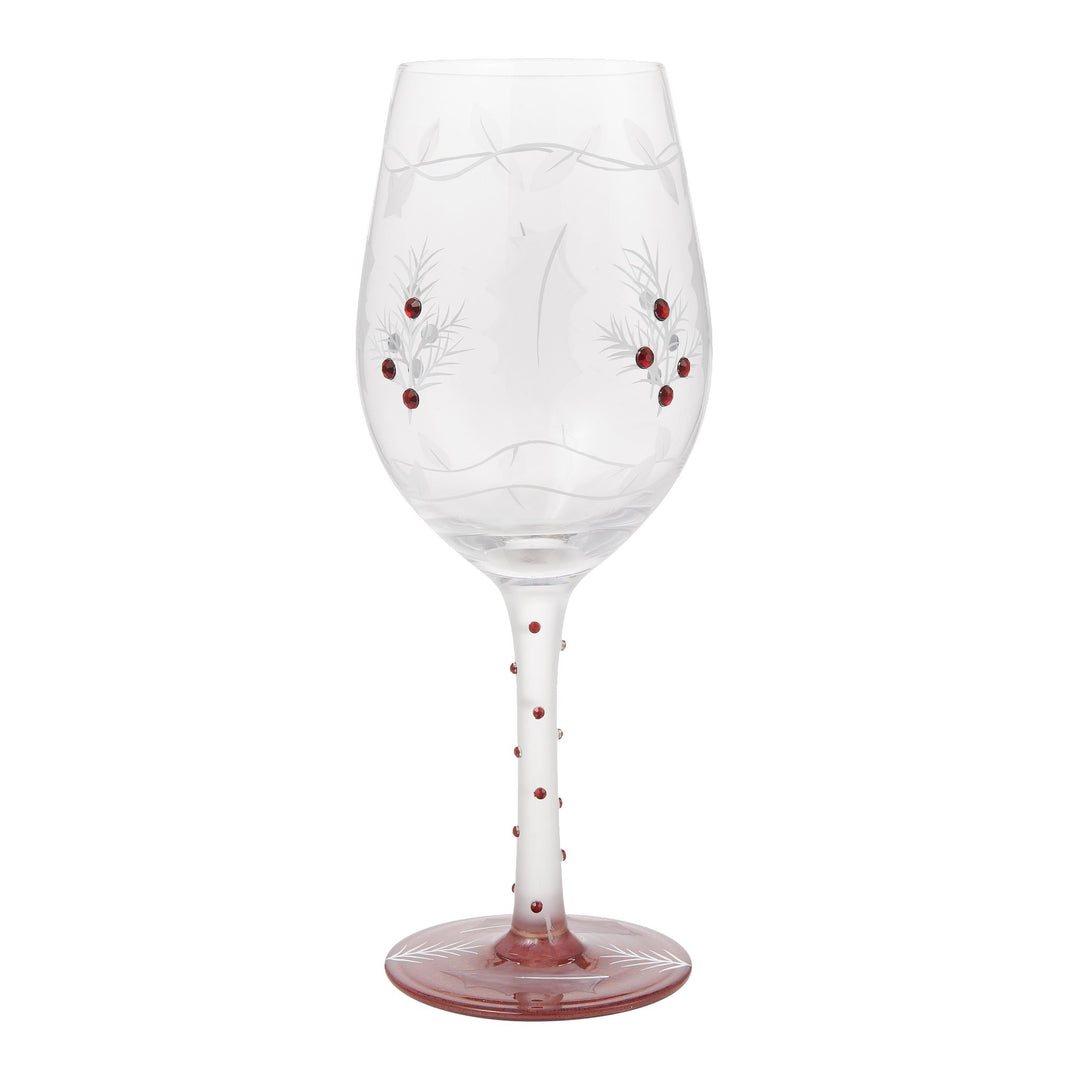 A Merry Berry Christmas Wine Glass by Lolita