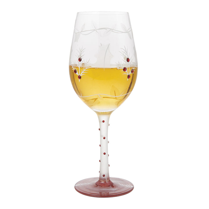 A Merry Berry Christmas Wine Glass by Lolita