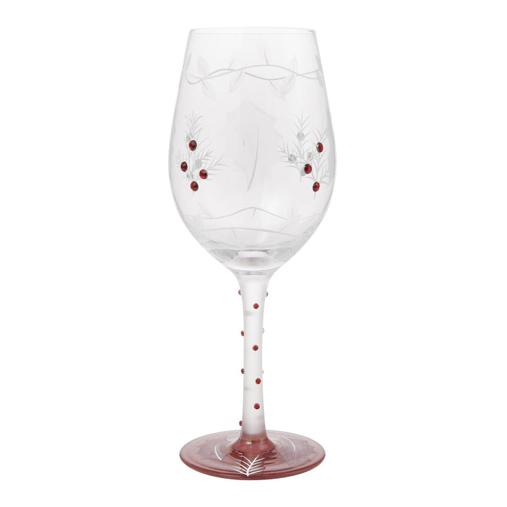 A Merry Berry Christmas Wine Glass by Lolita