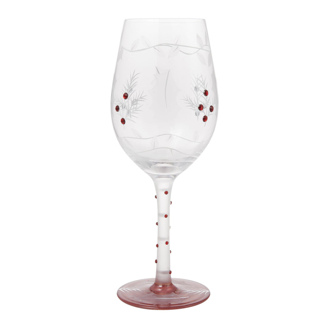 A Merry Berry Christmas Wine Glass by Lolita