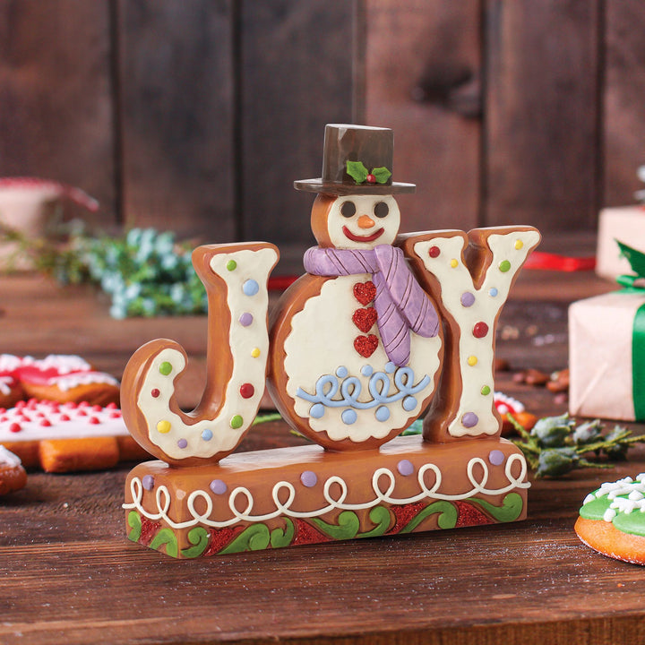 Baked with Joy (Gingerbread Snowman Joy Sign) - Heartwood Creek by Jim Shore