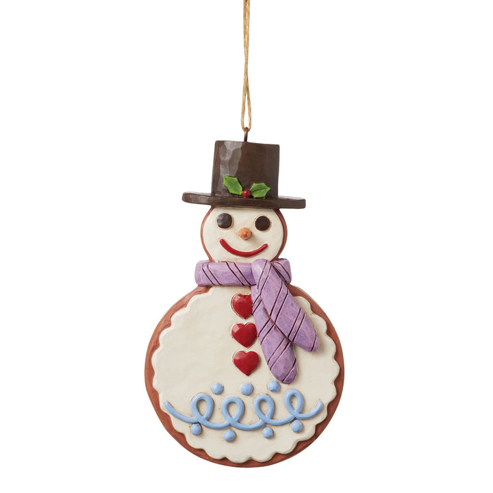 Gingerbread Snowman Cookie Hanging Ornament - Heartwood Creek by Jim Shore