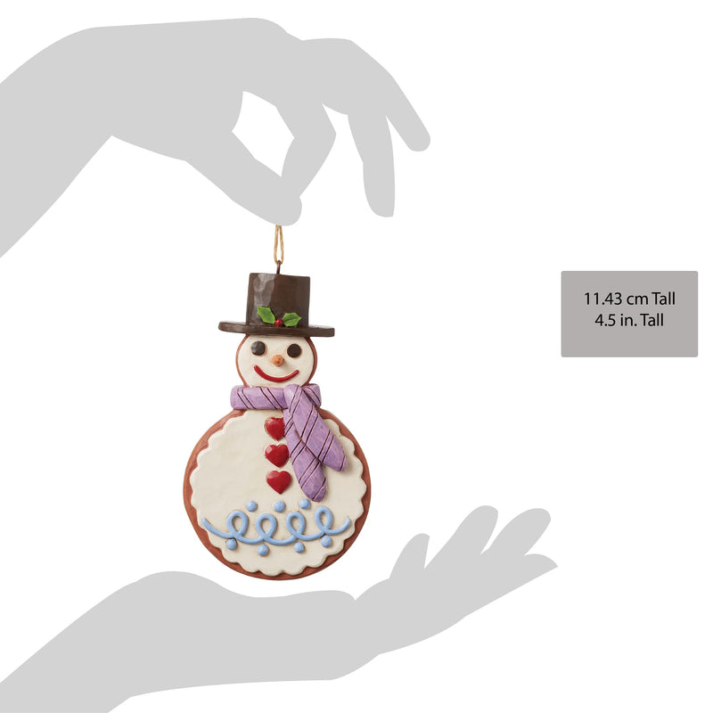Gingerbread Snowman Cookie Hanging Ornament - Heartwood Creek by Jim Shore