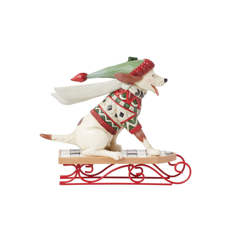 Dashing Downhill (Dog on a Sled Figurine) - Heartwood Creek by Jim Shore