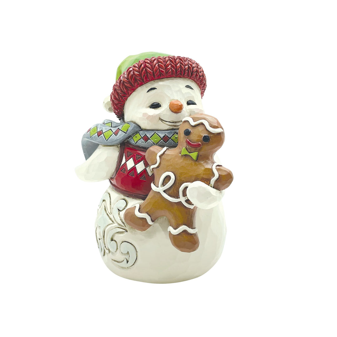 Snowman with Gingerbread Man Mini - Heartwood Creek by Jim Shore