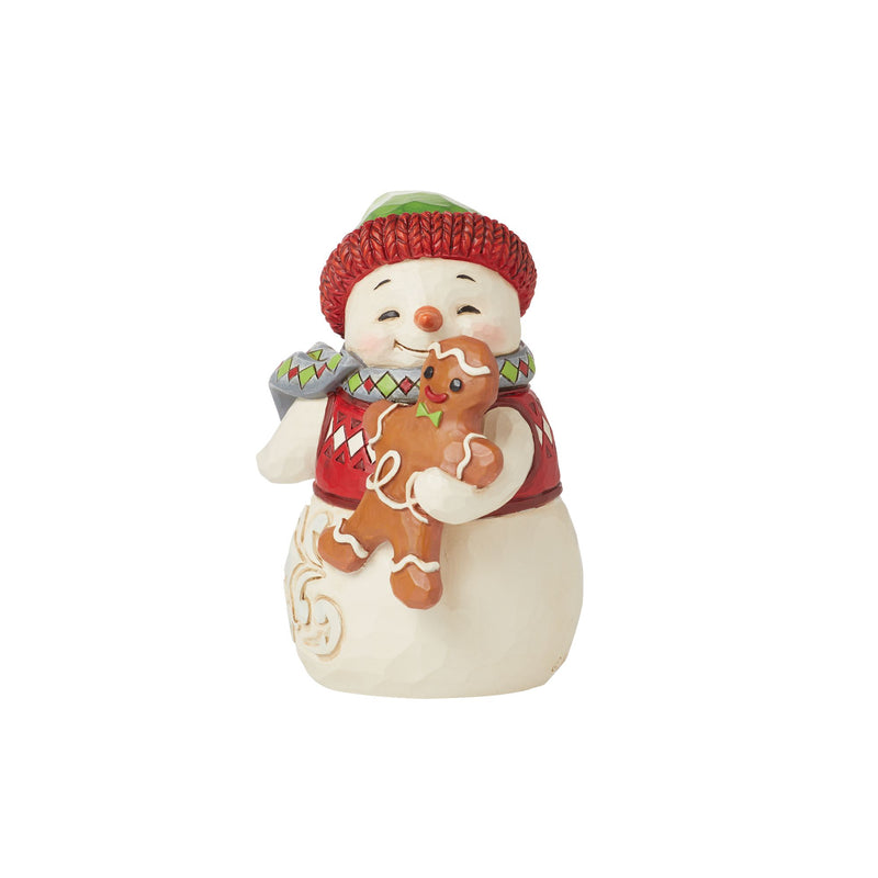 Snowman with Gingerbread Man Mini - Heartwood Creek by Jim Shore