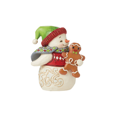 Snowman with Gingerbread Man Mini - Heartwood Creek by Jim Shore