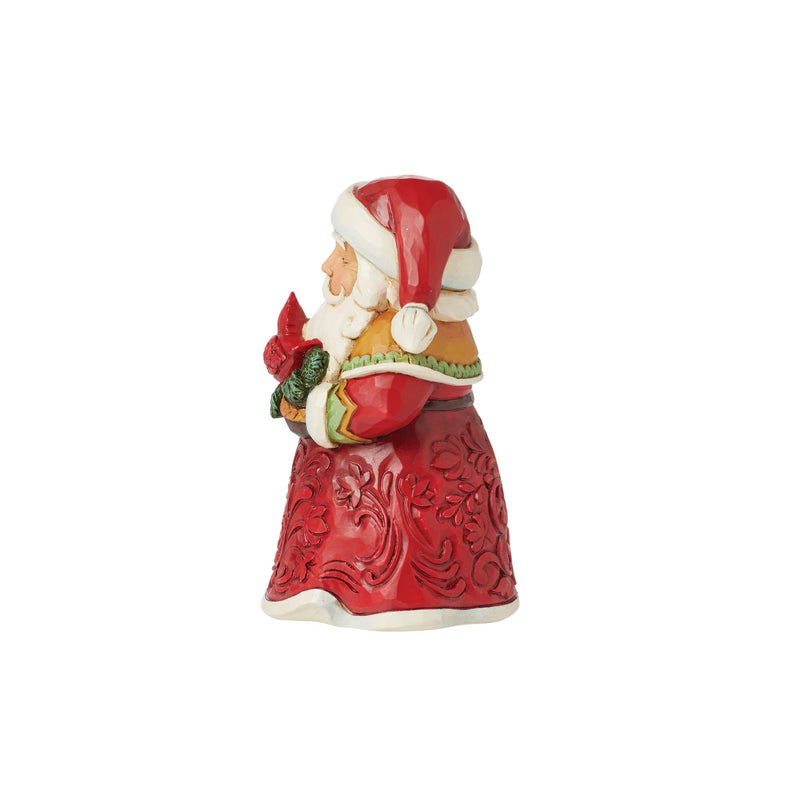 Santa with Cardinal Mini Figurine - Heartwood Creek by Jim Shore