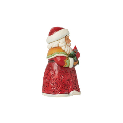 Santa with Cardinal Mini Figurine - Heartwood Creek by Jim Shore