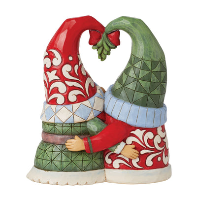 Merry Kiss-Mas (Gnome Couple with Misteltoe) - Heartwood Creek by Jim Shore