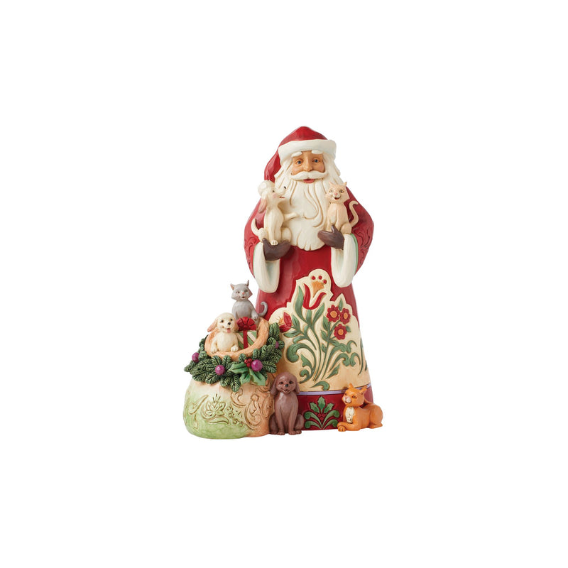 Paws and Claws (Santa with Cats and Dogs Figurine) - Heartwood Creek by Jim Shore