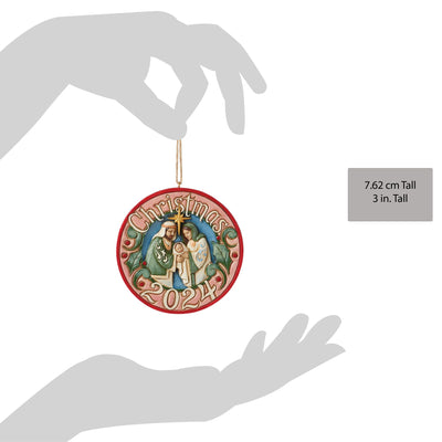 2024 Holy Family Hanging Ornament - Heartwood Creek by Jim Shore
