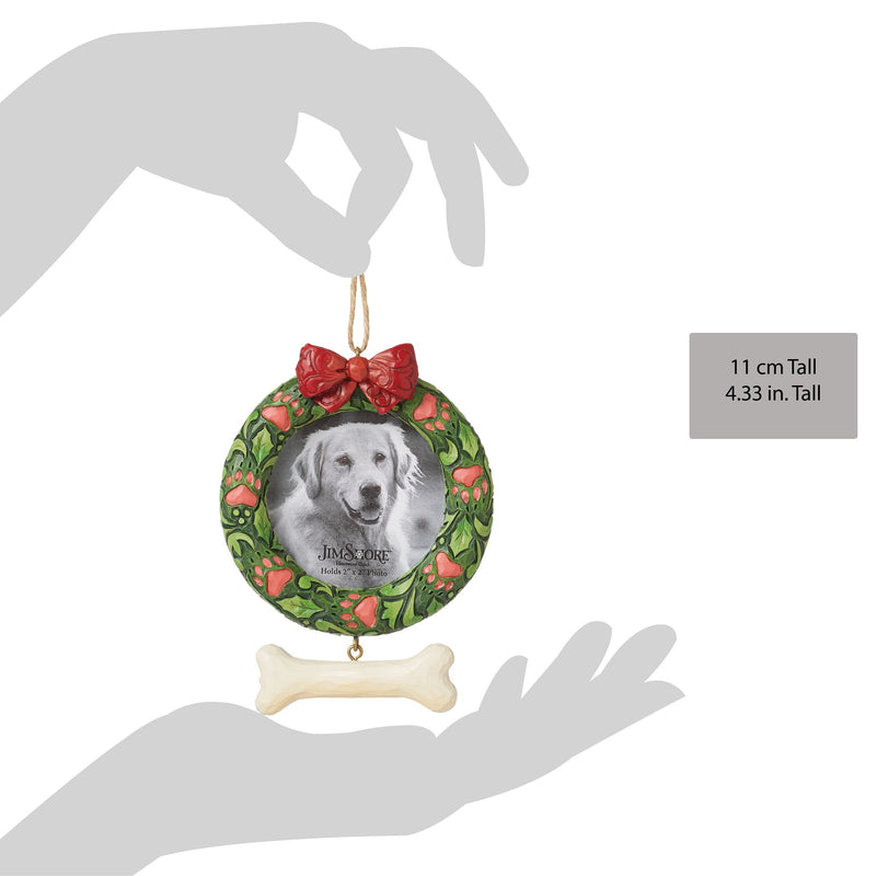 Dog Wreath Pet Hanging Ornament - Heartwood Creek by Jim Shore