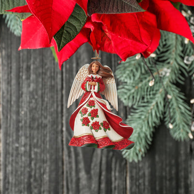 Christmas Angel with Cardinals Hanging Ornament - Heartwood Creek by Jim Shore