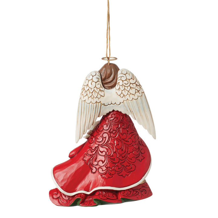 Christmas Angel with Cardinals Hanging Ornament - Heartwood Creek by Jim Shore