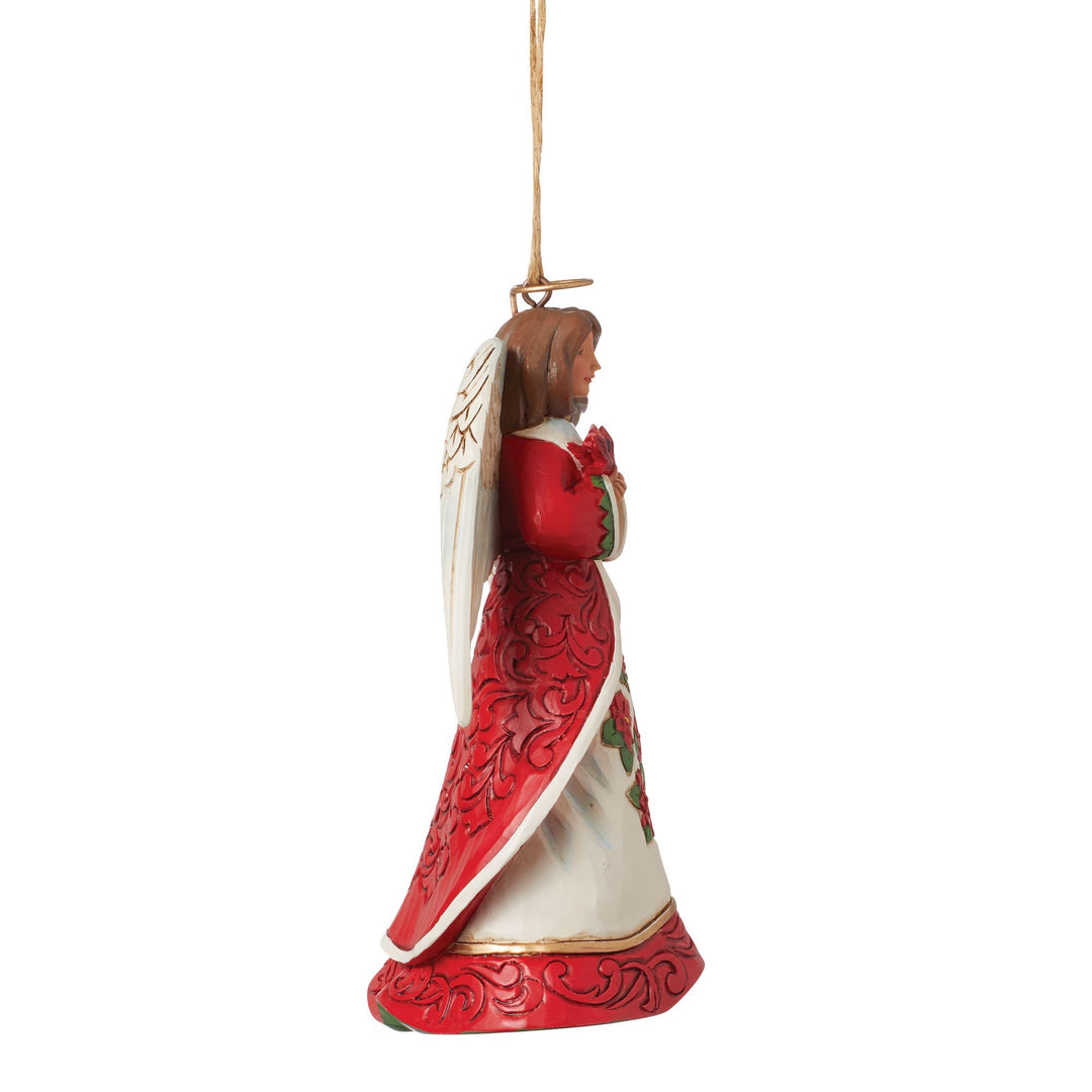 Christmas Angel with Cardinals Hanging Ornament - Heartwood Creek by Jim Shore